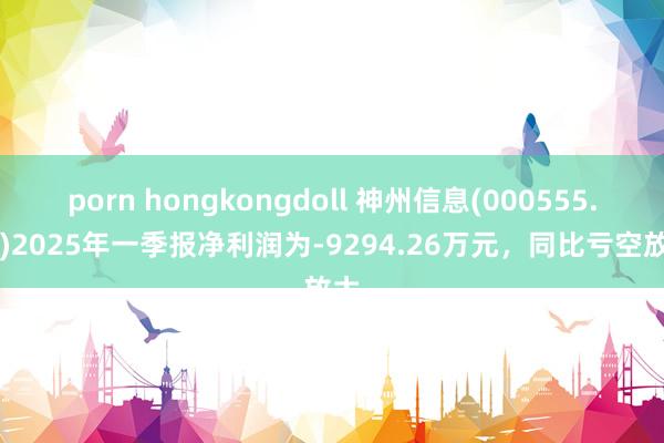 porn hongkongdoll 神州信息(000555.SZ)2025年一季报净利润为-9294.26万元，同比亏空放大