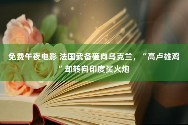 免费午夜电影 法国武备砸向乌克兰，“高卢雄鸡”却转向印度买火炮